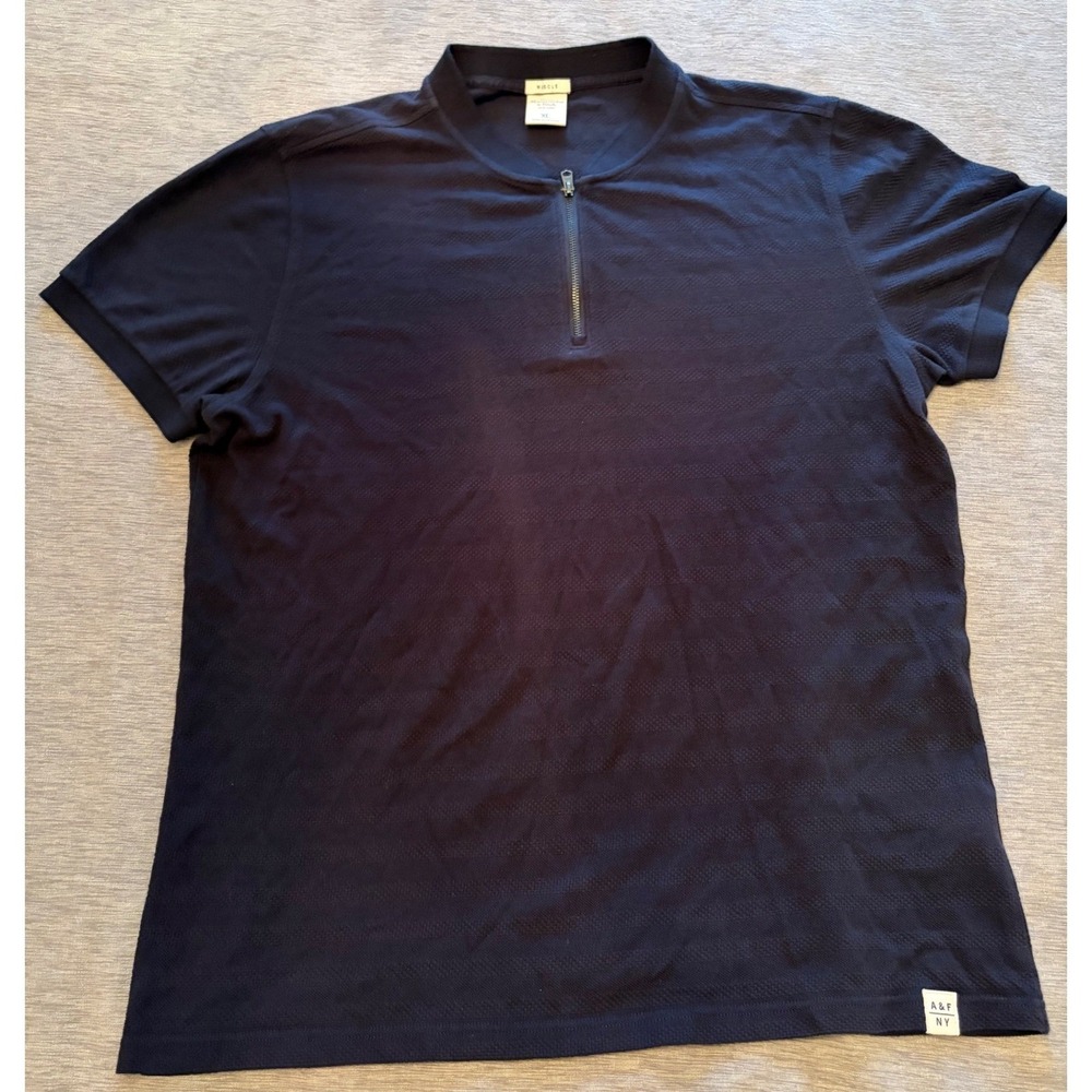Abercrombie & Fitch Mens Muscle Fit Polo Shirt XL Navy Blue Cotton 1A5387
